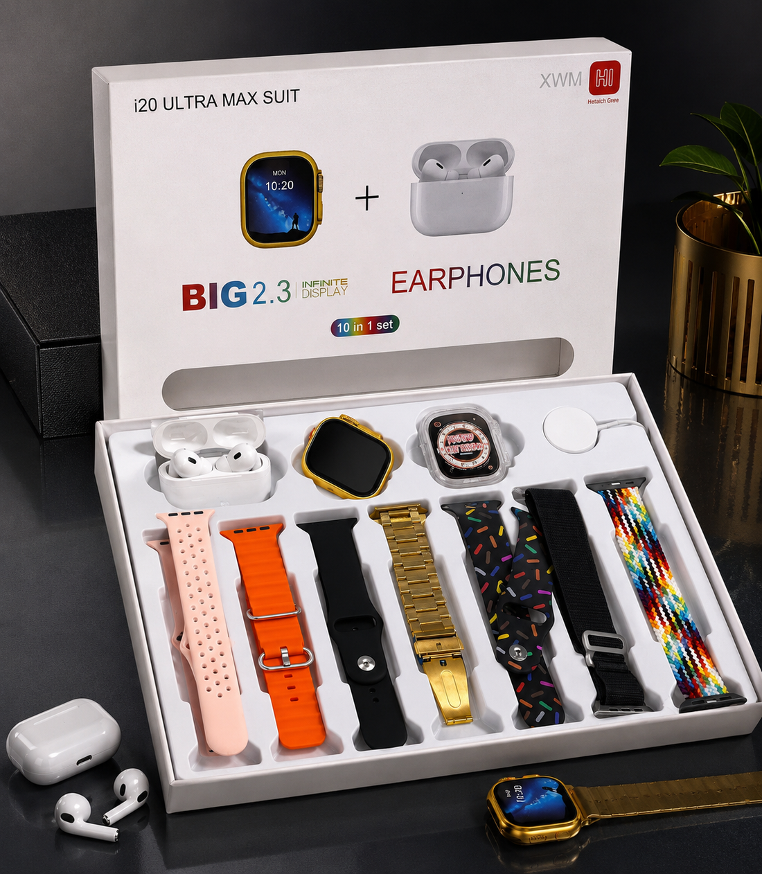 Imported Smart Watch 10 in 1 (Free Earbuds)